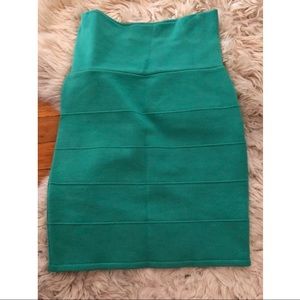 Teal bandage short skirt forever 21 green M